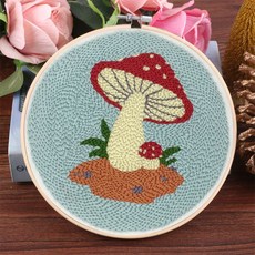 오꿈 프랑스자수 DIY 패키지 1개 [C.펀치니들] 06 버섯 15.5cm 상품 이미지