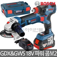 보쉬 18V파워콤보2 GDX18V-200C+GWS18V-LI 6.0AH 임팩드릴+그라인더