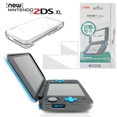 뉴 닌텐도 2DS XL LL 투명 크리스탈 케이스 풀커버 액정 보호 필름 2종 방탄셋트