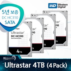 WD 울트라스타 4TB DC HC310 HUS726T4TALA6L4 (4 Pack) 5년 보증 - hus726t4tala6l4