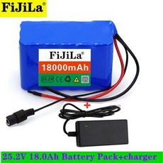 100% 새로운 24V 18Ah 6S3P 18650 배터리 리튬 배터리 25.2v 18000mAh 전기 자전거 오토바이/전기/리튬 이온 배터리 팩 + 충전기|Battery Pa, 단일, 1개