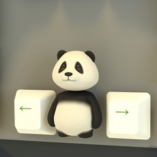 동물 키캡 입체 프로필 컬러풀 레인보우 커스텀키캡 BUNNY 키보드키캡 게임 세트, 신 초멍푸바오