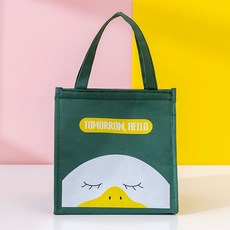 도톰하고 귀여운 동물 보온가방 야외 피크닉 신선도 유지 핸드 아이스백 직장인 도시락 가방 도시락 가방