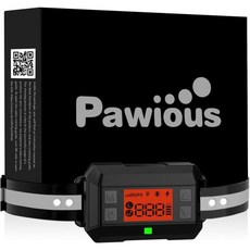 Pawious GPS Wireless Dog Fence 신호 부스트 AI 장면 인식 반경 최소 33에서 최대 1000야드 IPX7 방수 중대형견 격납 시스템, 1개