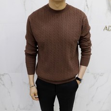 남자꽈배기니트