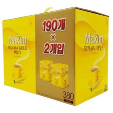 동서식품 맥심 모카골드 마일드 커피믹스 12g(380입), 190개입, 2개, 12g