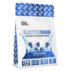 EVLUTIONNUTRITION ElectroCarb 전해질 + 카보하이드레이트 블루 라즈베리, 1개, 900g