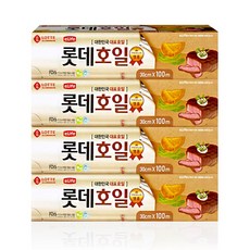 롯데 이라이프 쿠킹호일 30cm x 100m 두께18, 4개