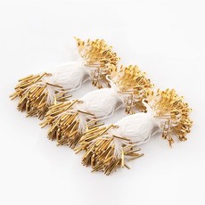 워니네 라벨용 옷핀 실고리 (약100개입) 택고리 택끈 택핀 상표끈 라벨끈, 3개, 골드핀+화이트끈