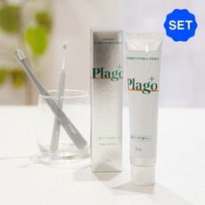 핏펫 플라고 치약 플러스 80g + 플라고 칫솔 SET, 플라고 치약 플러스 + 플라고 송곳니 칫솔, 1개 - 플라고치약