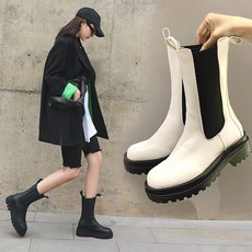 엣지걸슈즈 A00 푹신한 아웃솔 첼시부츠 키높이 워커 통굽부츠 미들부츠 5cm굽