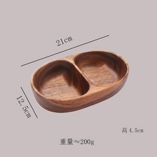 단단한 나무 건조 과일 간식 접시 남미 호두 플래터 샐러드 그릇 대야 대형 디너 플레이트, 6, 1개