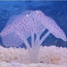빨판 산호 부유 해파리 어항 인공 실리콘 식물 장식 수중 풍경, 5. purple, 1개