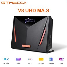 GTMEDIA V8 UHD Mars TV 박스 DVBS2S2X 4K TV 디코더 내장 24G 와이파이 생활 미디어 플레이어 위성 리시버 스페인어 스팟, 3)only V8 UHD  Eu 플러그 - 미디어플레이어장비