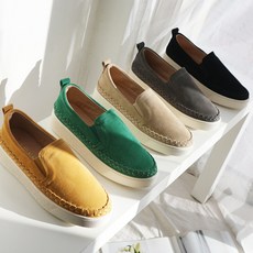 스웨이드 슬립온 PI8027 소가죽 5Color 키높이(3.5CM)