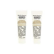 Kiehls Calendula Deep Cleansing Foaming Face Wash Travel Size Set of 2 Total 2oz/60ml