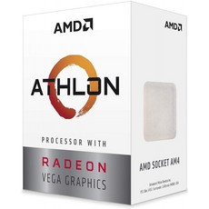 라데온 베가 그래픽 (YD200GC6FBBOX)이 탑재 된 AMD Athlon 200GE 2 코어 4 스레드 AM4 소켓 데스크탑 프, 단일상품