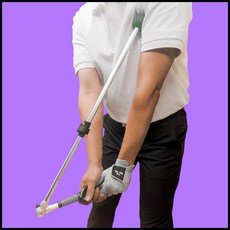 골프스윙연습기 메인테인 그립 스윙기, 은색