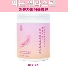 엘라스틴 먹는 가루 저분자 콜라겐 펩타이드 데스모신 이소데스모신 히알루론산 비타민C 피부콜라겐 탄력단백질, 2통, 먹는엘라스틴가루280g