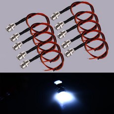 트럭라이트시스템 자동차 트럭 보트 밴용 범용 LED 경고등 파일럿 대시 패널 흰색 8mm 표시기 램프 1.8W 12, 1개