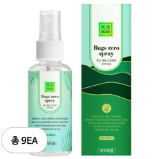 무로 벅스 제로 모기기피스프레이, 50ml, 9개