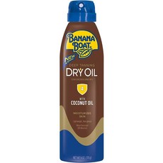 Banana Boat UltraMist 딥 태닝 드라이 오일 Continuous 클리어 스프레이 SPF 4 170g 1개, 3개