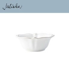 줄리스카 베리 앤 스레드 Berry & Thread Scallop Cereal Bowl - Whitewash (4pc) (지름7X높이3)in (18X8cm), 4개