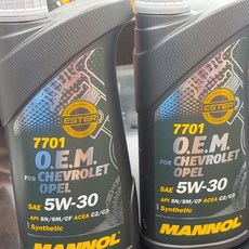 MANNOL 마놀 100%합성유엔진오일 7701 5W-30 모툴 MOTUL X-CLEAN EFE FANFARO, 1개, 합성유엔진오일7701