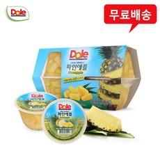 Dole 돌 후룻볼 파인애플(4개입) x 1팩/간편과일/무배, 452g, 6개