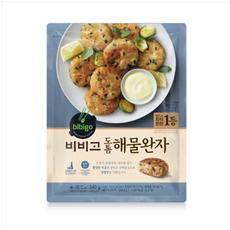 CJ제일제당 비비고 도톰해물완자 340g 어린이 청소년 반찬 특별한 날 기념일 가족식사 주말 안주 간식, 9개