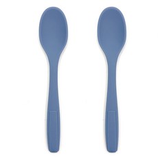 저자닷컴 실리콘 요거트 스푼 2P, 다크블루+다크블루, 2개