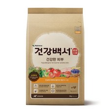 건강백서 전연령 생선 건강한 피부 애견사료, 1.2kg, 1개 - 건강백서피부