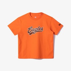 뉴에라 키즈 한화 이글스 로고 티셔츠 오렌지_13741384705440