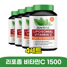 젠와이즈헬스 리포좀 비타민C 1500mg 포뮬러 180캡슐 4개, 180정