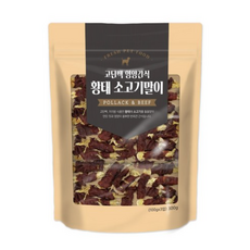 강아지 애견간식 황태 소고기말이 300g, 1개 - 강아지황태말이