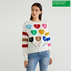 베네통 베네통 boucl heart logo with sweater 0F_1135E1M32_600
