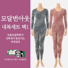 [현대백화점][비너스]극강의 편안함과 착용감으로 사랑받는 모달번아웃 여성내복 여성내의세트 中택1 VLG29 - 와코루여성내의