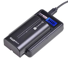 PowerTrust 1-Pack NP-F550 NP-F570 배터리+ LED USB 충전 소니 NP-F330 NP-, 상세내용참조