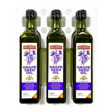 델비엔토 포도씨유 스페인산 프리미엄 오일 식용유 안전포장, 3개, 500ml