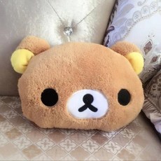  곰돌이 리락쿠마 코리락쿠마 Rilakkuma 봉제 애착 대형 곰 인형 굿즈 귀여운 장난감 키이로이토리 병아리 커플 베개 테디 베어 쿠션 핸드 워머 겨울 크리스마스 선물, [01] 30cm, [03] 브라운 