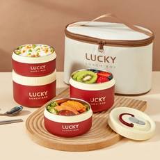 WORTHBUY 손잡이가 달린 누출 방지 단열 도시락 상자 304 스테인레스 스틸 과일 샐러드 음식 용기 전자 레인지 가열 가능, Yellow 600ML