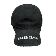BALENCIAGA [명품]논현 더팩토리 발렌시아가 자수 로고 워싱 빈티지 컷아웃 볼캡 모자..