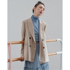질 스튜어트 뉴욕 여성 19FW 베이지 단색 울혼방 긴팔자켓 JSJA9C231I3