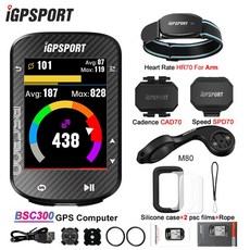 트림원라이트 속도계 BSC300 300 Wireless Bicycle Computer GPS Bike Speedometer Cycling Odometer APP Sync Slope Altitude Color Screen, 14.BSC300 HR70 All, 1개