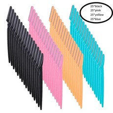 휴대용 얼굴 면도기 눈썹 제모 커터 안전 트리머, 4. 100pcs multicolour