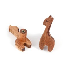 마구와구 동물친구들 접착식 후크 걸이 다용도 손잡이 HG052, 기린, 4개