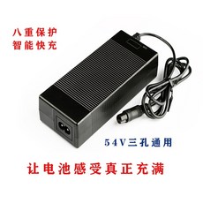 전동킥보드 충전기 리튬배터리 36v 42v 54v63v 어댑터, 54V