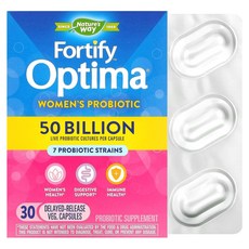 Nature's Way Fortify Optima 프로바이오틱 500억 지연 방출 베지 캡슐 30정, 1개