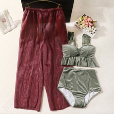 L.HOUSESTORE봄여름 수영복 세트 관능 원피스 스타일의 자외선 차단