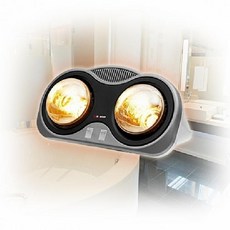 쿵샵쿵SHOP 근적외선 욕실용 히터 HV-4890 2구 순간발열 난방기 원통형 전기히터, 해당상품